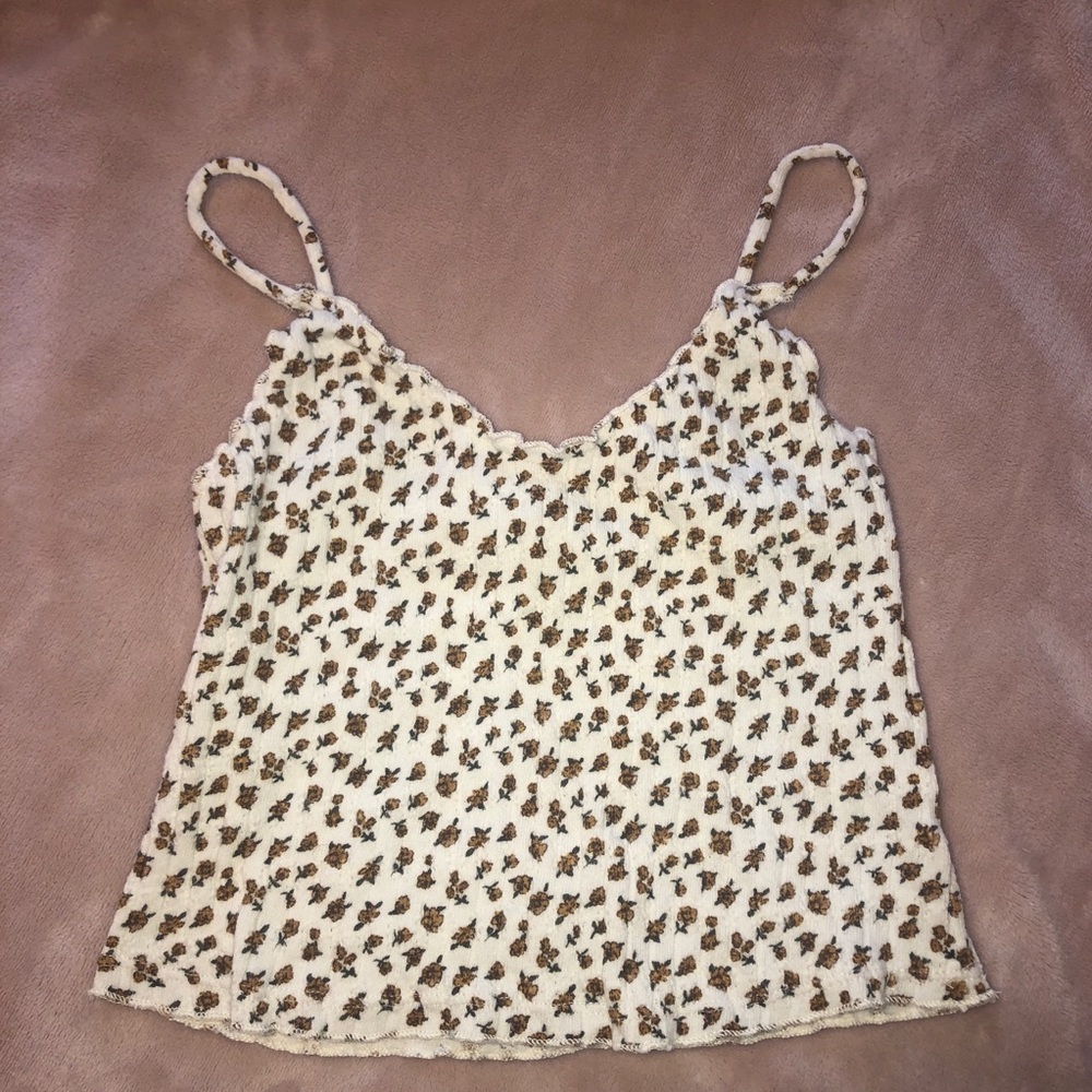 Floral crop top tank
